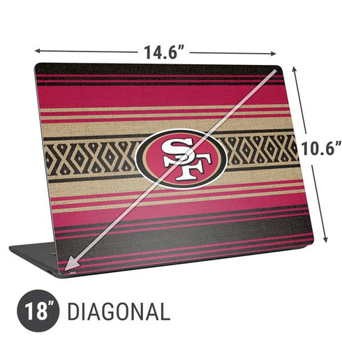 NFL San Francisco 49ers Trailblazer Universal Laptop 18in (14.6 x 10.6in) Skin