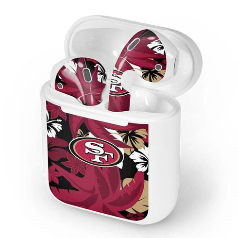 NFL San Francisco 49ers Tropical Print Apple AirPods Skin