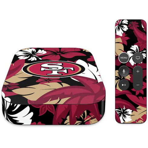 NFL San Francisco 49ers Tropical Print Apple TV Skin