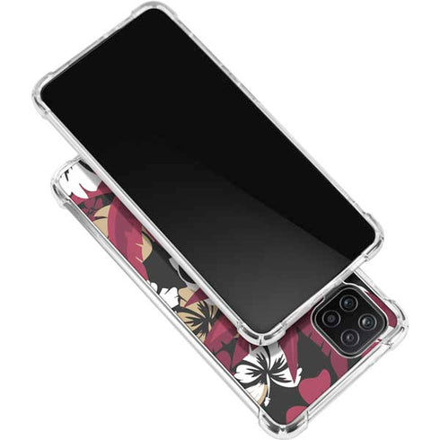 NFL San Francisco 49ers Tropical Print Galaxy A12 Clear Case