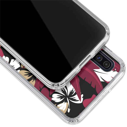 NFL San Francisco 49ers Tropical Print Galaxy A50 Clear Case