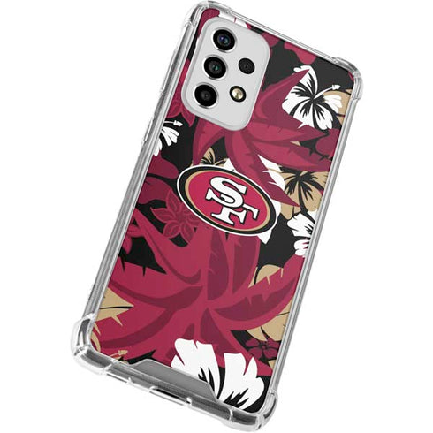 NFL San Francisco 49ers Tropical Print Galaxy A53 5G Clear Case