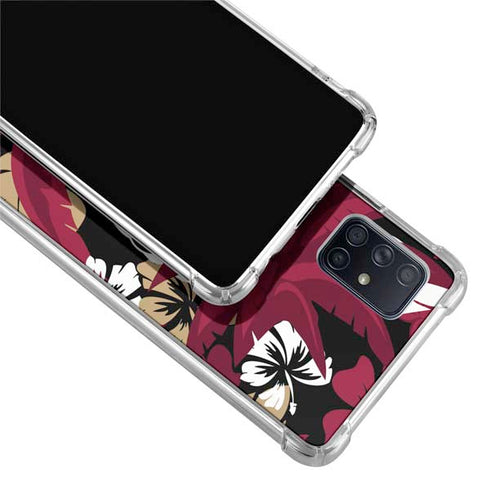 NFL San Francisco 49ers Tropical Print Galaxy A71 5G Clear Case