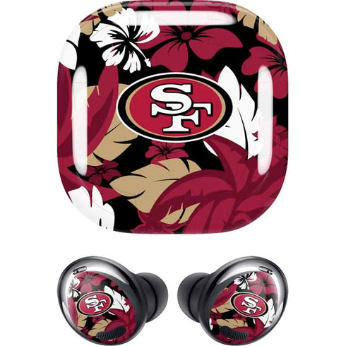 NFL San Francisco 49ers Tropical Print Galaxy Buds Pro Skin