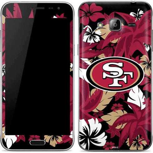 NFL San Francisco 49ers Tropical Print Galaxy J3 Skin