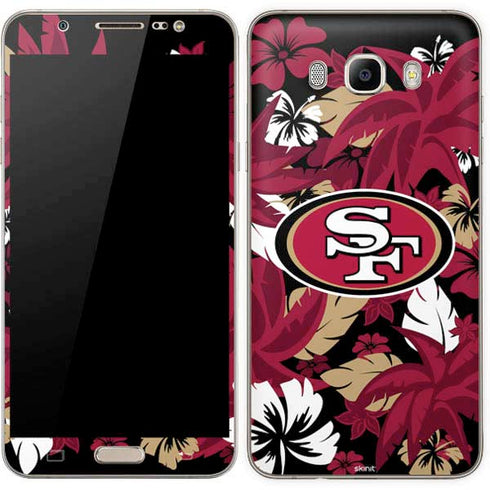 NFL San Francisco 49ers Tropical Print Galaxy J7 Skin
