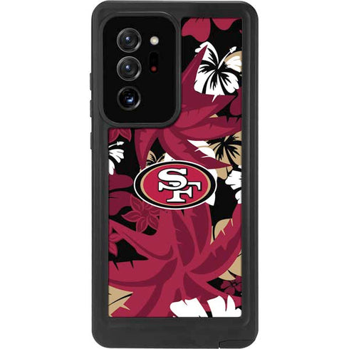 NFL San Francisco 49ers Tropical Print Galaxy Note20 Ultra 5G Waterproof Case