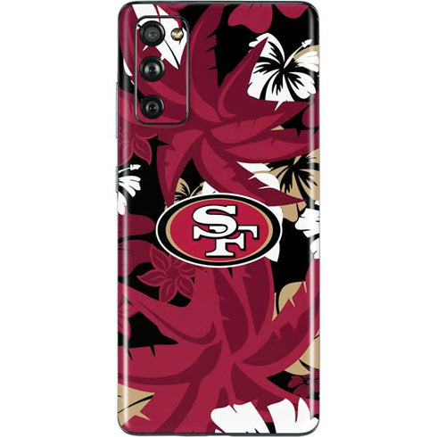 NFL San Francisco 49ers Tropical Print Galaxy S20 Fan Edition Skin