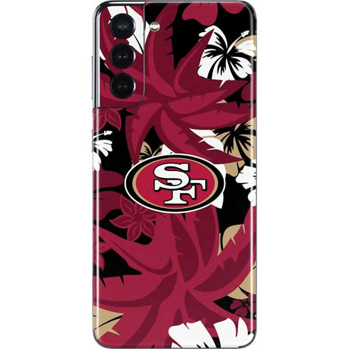 NFL San Francisco 49ers Tropical Print Galaxy S21 5G Skin