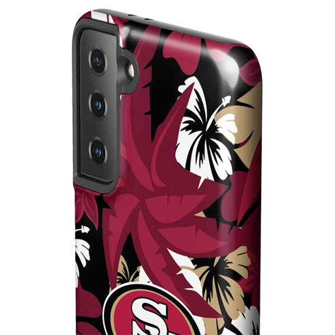NFL San Francisco 49ers Tropical Print Galaxy S21 FE Pro Case
