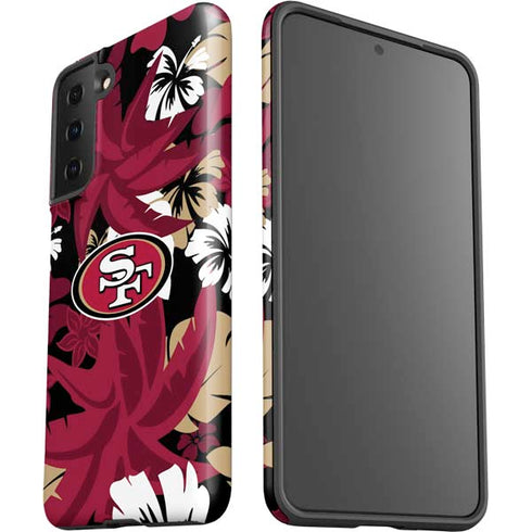 NFL San Francisco 49ers Tropical Print Galaxy S21 FE Pro Case