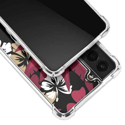 NFL San Francisco 49ers Tropical Print Galaxy S21 Plus 5G Clear Case