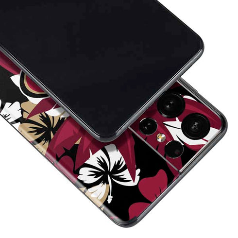 NFL San Francisco 49ers Tropical Print Galaxy S21 Ultra 5G Skin