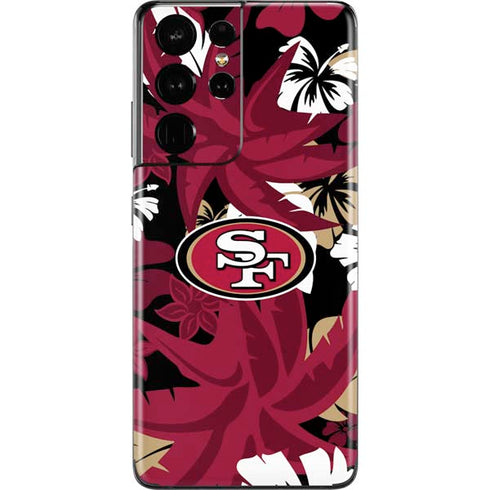 NFL San Francisco 49ers Tropical Print Galaxy S21 Ultra 5G Skin
