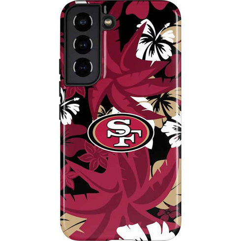 NFL San Francisco 49ers Tropical Print Galaxy S22 Pro Case