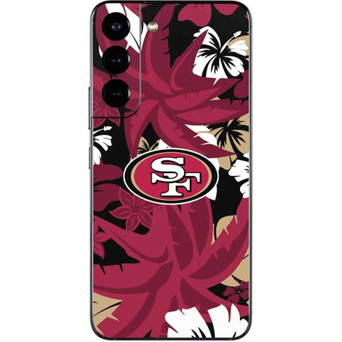 NFL San Francisco 49ers Tropical Print Galaxy S22 Skin