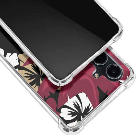 NFL San Francisco 49ers Tropical Print Galaxy S23 FE Clear Case