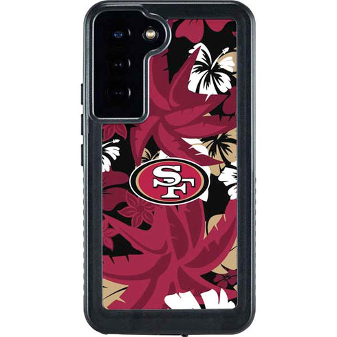 NFL San Francisco 49ers Tropical Print Galaxy S23 Plus Waterproof Case
