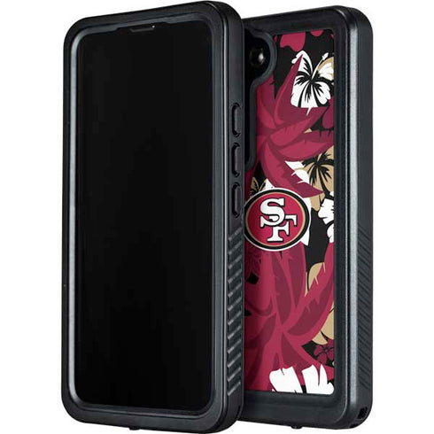 NFL San Francisco 49ers Tropical Print Galaxy S23 Plus Waterproof Case