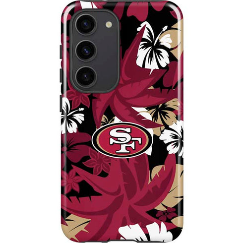 NFL San Francisco 49ers Tropical Print Galaxy S23 Pro Case