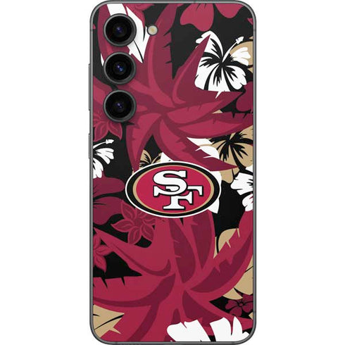 NFL San Francisco 49ers Tropical Print Galaxy S23 Skin