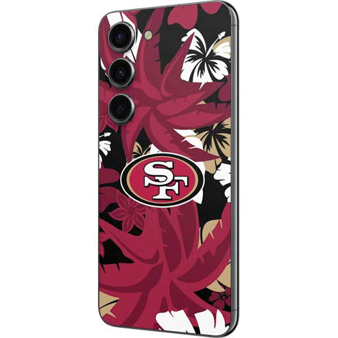 NFL San Francisco 49ers Tropical Print Galaxy S23 Skin