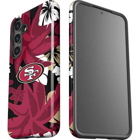 NFL San Francisco 49ers Tropical Print Galaxy S24 Impact Case