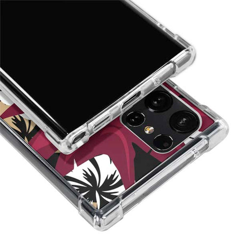 NFL San Francisco 49ers Tropical Print Galaxy S24 Ultra Clear Case