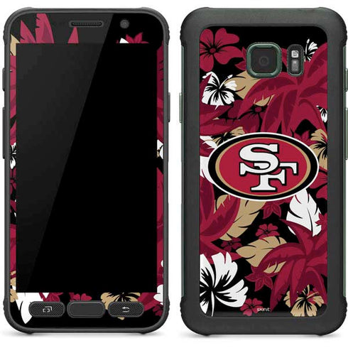 NFL San Francisco 49ers Tropical Print Galaxy S7 Active Skin
