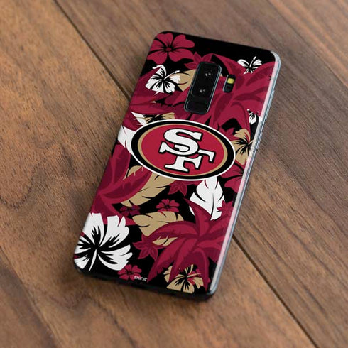 NFL San Francisco 49ers Tropical Print Galaxy S9 Plus Skin