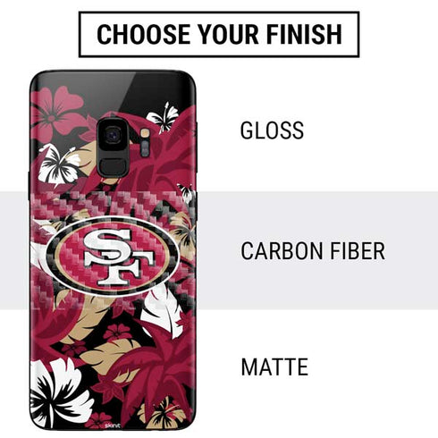 NFL San Francisco 49ers Tropical Print Galaxy S9 Skin