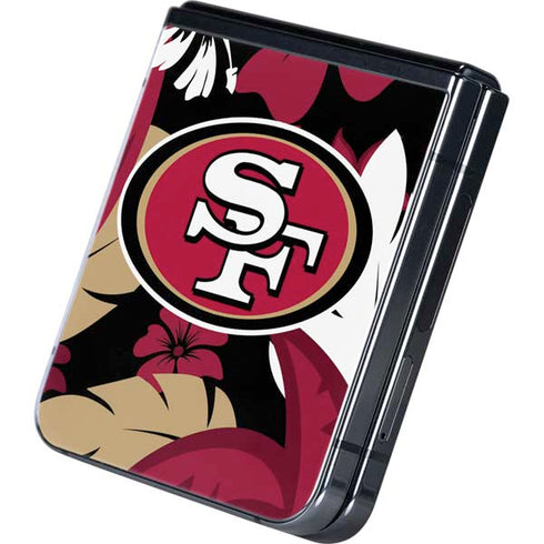 NFL San Francisco 49ers Tropical Print Galaxy Z Flip5 5G Skin