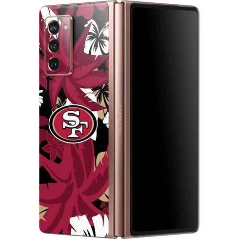 NFL San Francisco 49ers Tropical Print Galaxy Z Fold2 5G Skin
