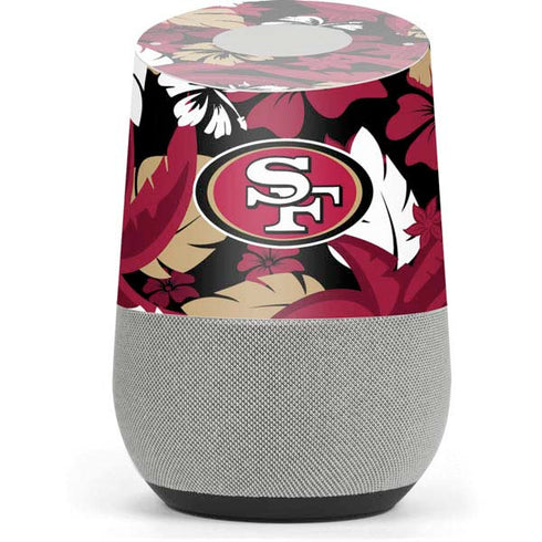 NFL San Francisco 49ers Tropical Print Google Home Skin