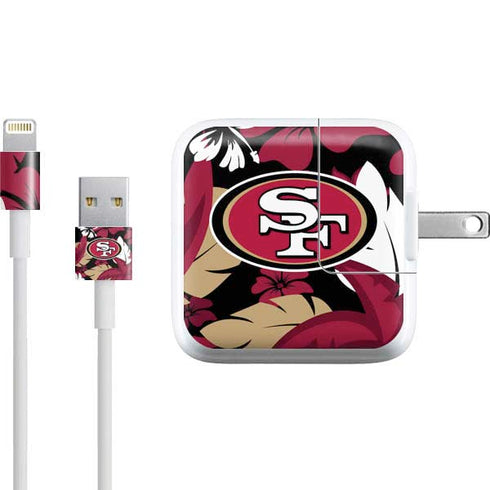 NFL San Francisco 49ers Tropical Print iPad Charger (10W USB) Skin