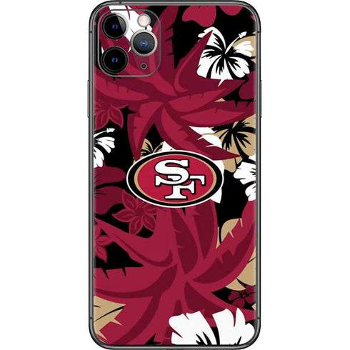 NFL San Francisco 49ers Tropical Print iPhone 11 Pro Max Skin