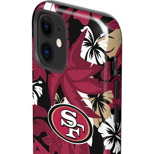 NFL San Francisco 49ers Tropical Print iPhone 12 Impact Case