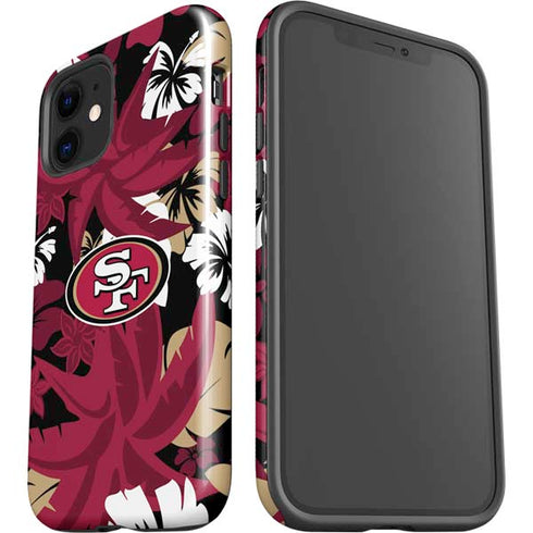 NFL San Francisco 49ers Tropical Print iPhone 12 Impact Case