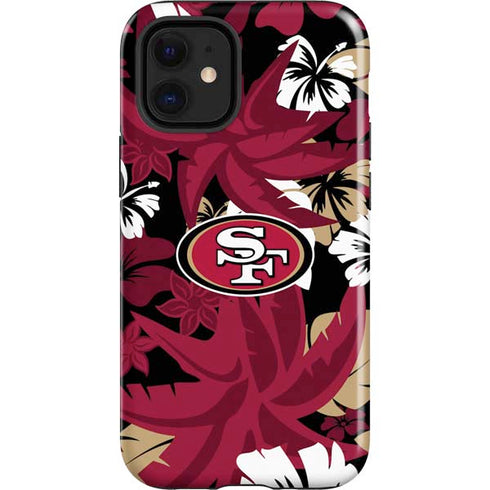 NFL San Francisco 49ers Tropical Print iPhone 12 Mini Impact Case