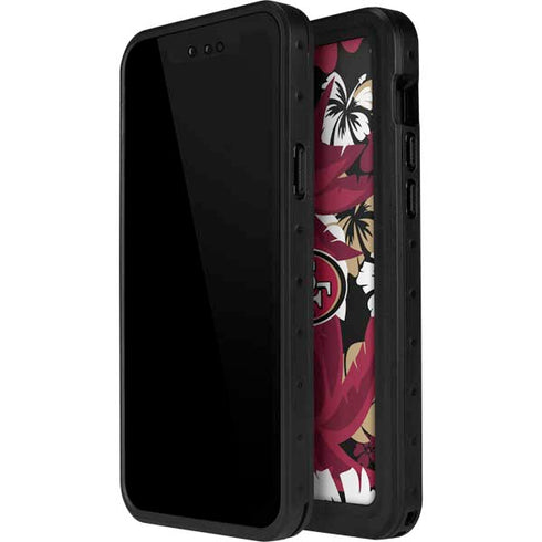 NFL San Francisco 49ers Tropical Print iPhone 12 Mini Waterproof Case