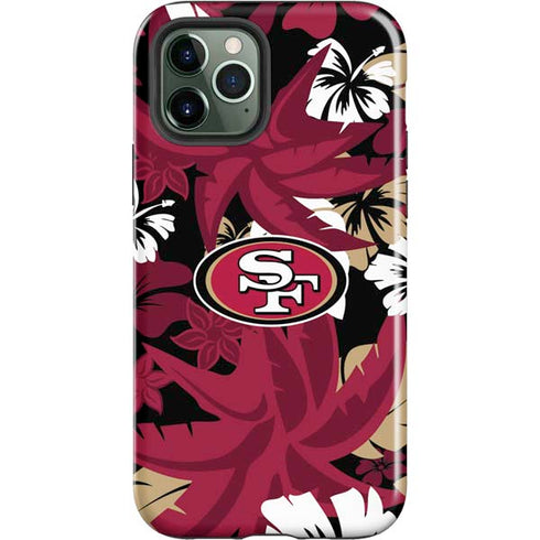 NFL San Francisco 49ers Tropical Print iPhone 12 Pro Max Impact Case