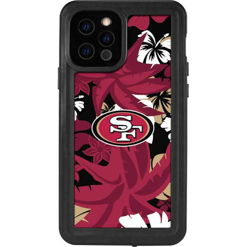 NFL San Francisco 49ers Tropical Print iPhone 12 Pro Waterproof Case