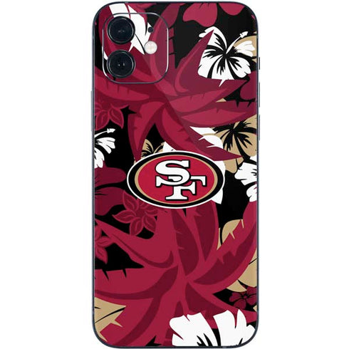 NFL San Francisco 49ers Tropical Print iPhone 12 Skin