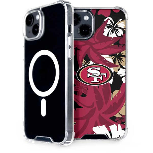 NFL San Francisco 49ers Tropical Print iPhone 13 MagSafe Case