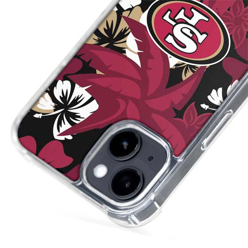 NFL San Francisco 49ers Tropical Print iPhone 13 MagSafe Case