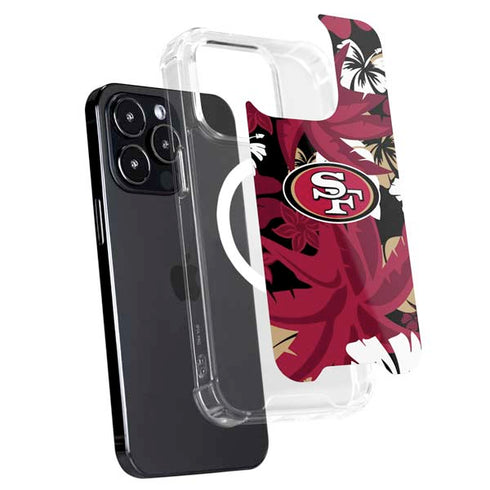 NFL San Francisco 49ers Tropical Print iPhone 13 Pro MagSafe Case