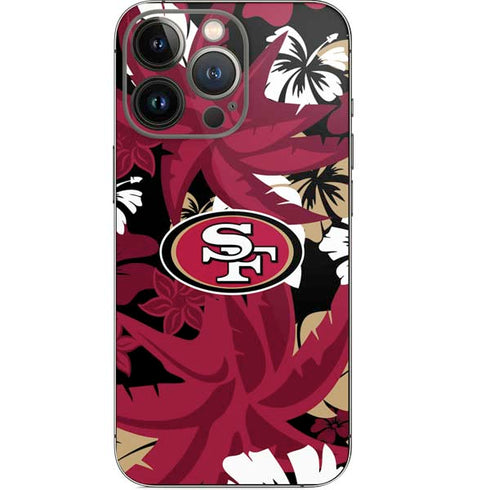 NFL San Francisco 49ers Tropical Print iPhone 13 Pro Skin