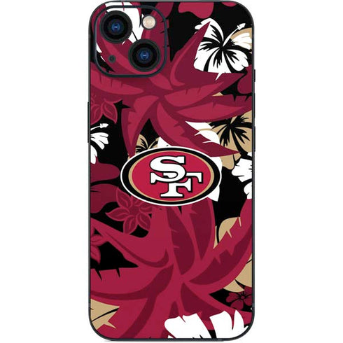 NFL San Francisco 49ers Tropical Print iPhone 13 Skin