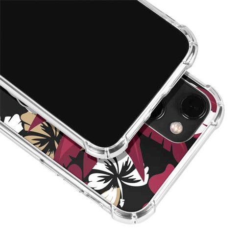 NFL San Francisco 49ers Tropical Print iPhone 14 Clear Case