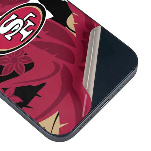 NFL San Francisco 49ers Tropical Print iPhone 14 Plus Skin